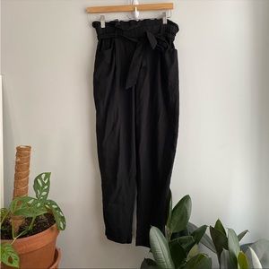 Zara / Paper Bag Belted Trousers
